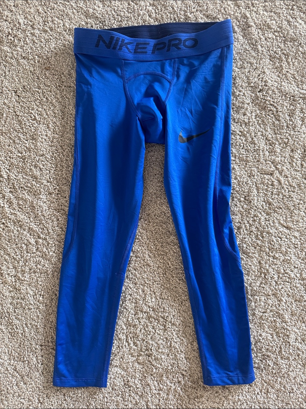 Nike Pro Performance Compression Leggings Mens Small Blue